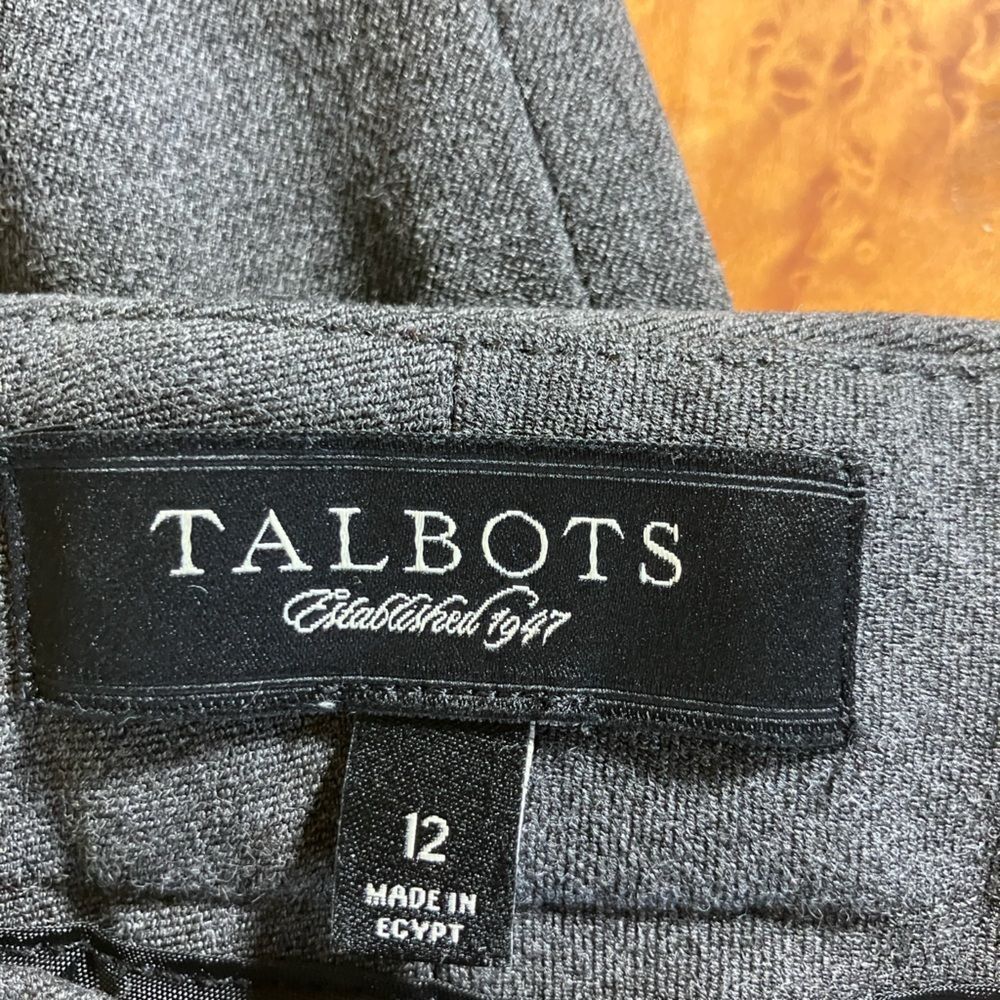 Talbots signature boot dress pants, charcoal gray, size 12, excellent condition - Picture 2 of 3